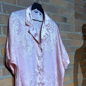 Pink Floral Silk Top